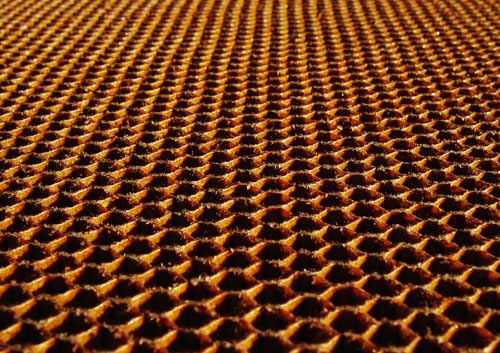 Honeycomb has a strong hexagonal grid